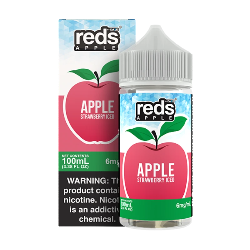 7DAZE REDS APPLE JUICE - STRAWBERRY ICED - 100ML 6MG