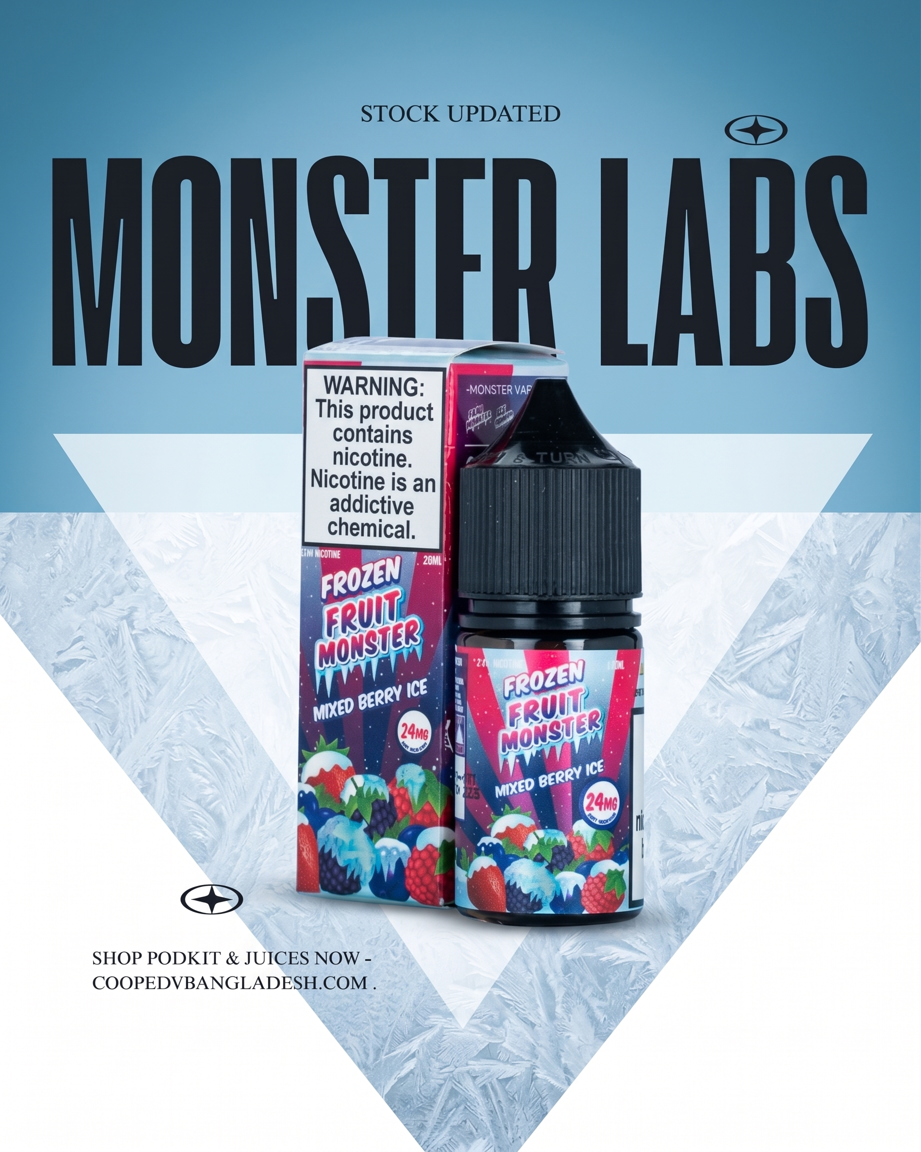 ICE MIXED BERRY - FROZEN FRUIT MONSTER SALTS - 30ML 48MG