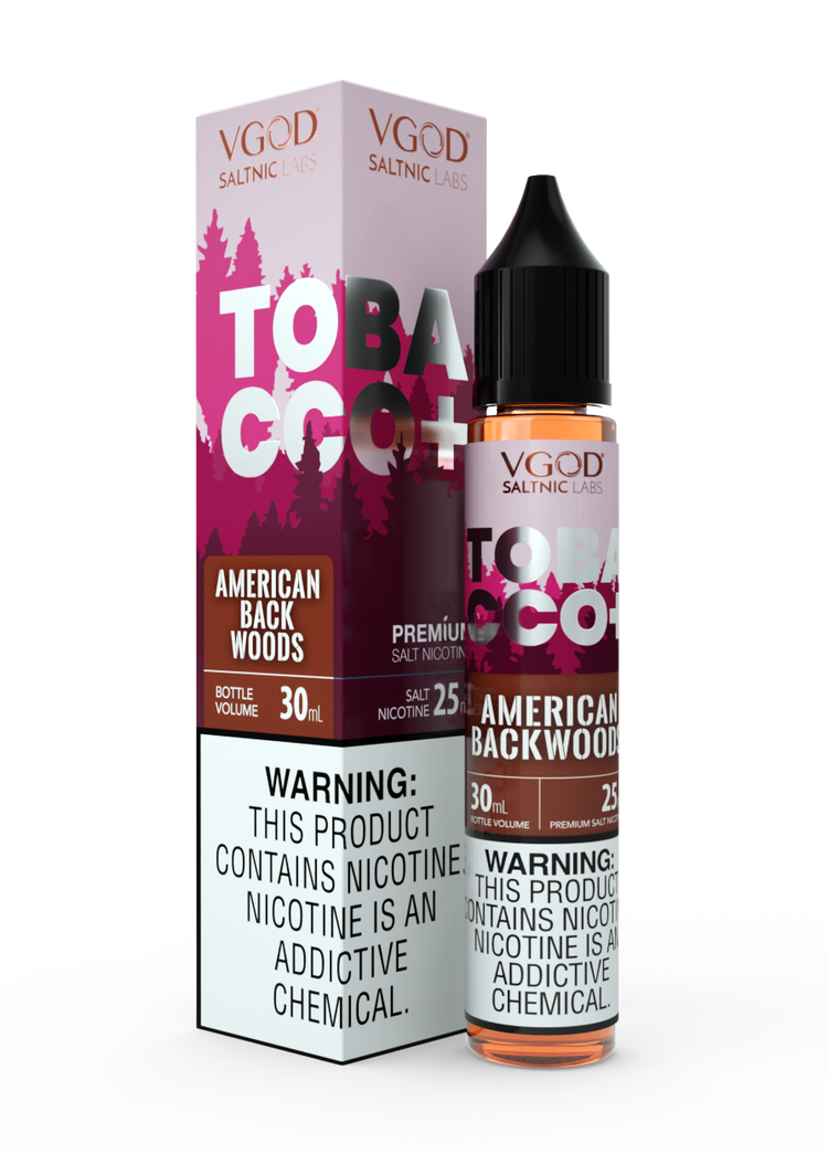 VGOD Tobacco Plus American Backwoods SaltNic E-Liquid 25mg 30ml