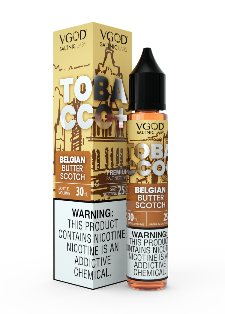 VGOD Tobacco Plus Belgian Butterscotch SaltNic E-Liquid 50mg 30ml