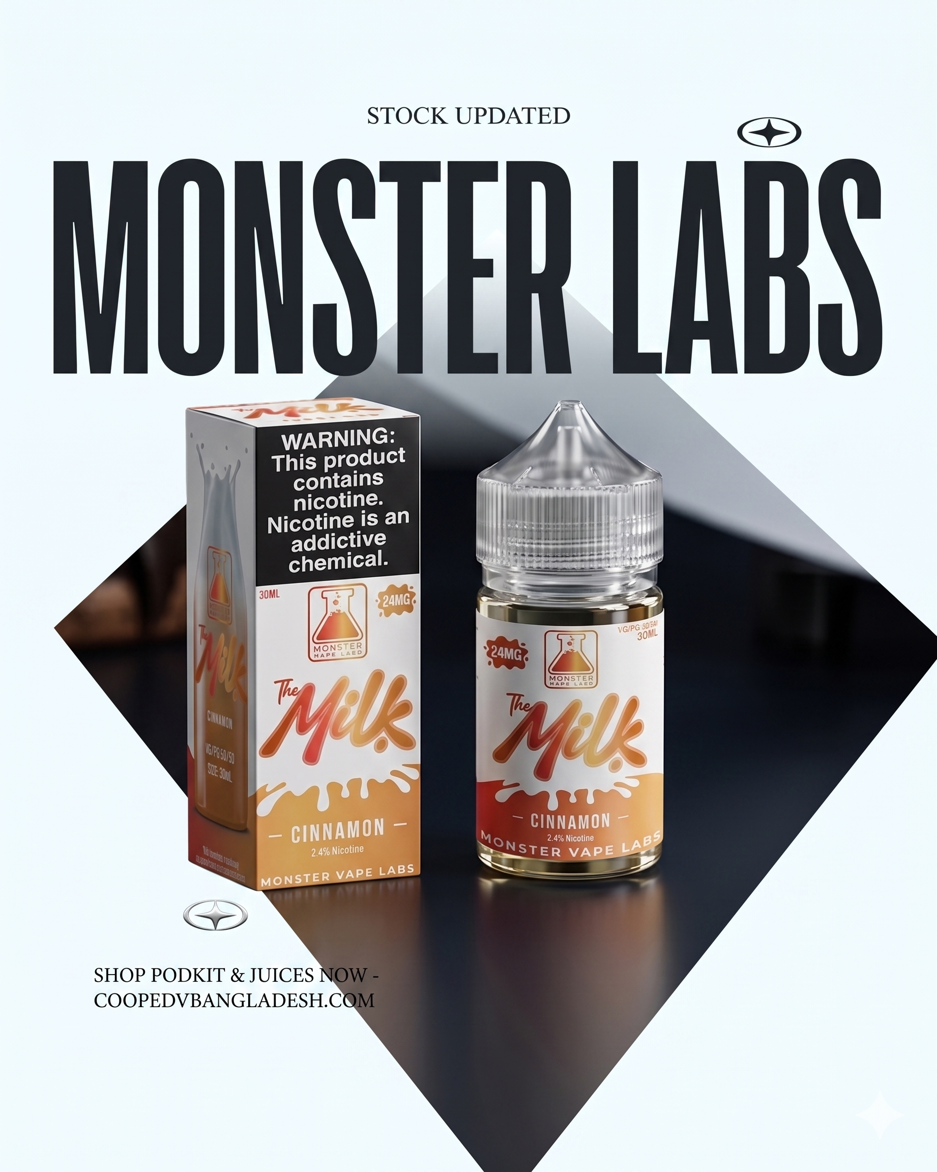 THE MILK SALT CINNAMON MILK EJUICE 30ML 24MG